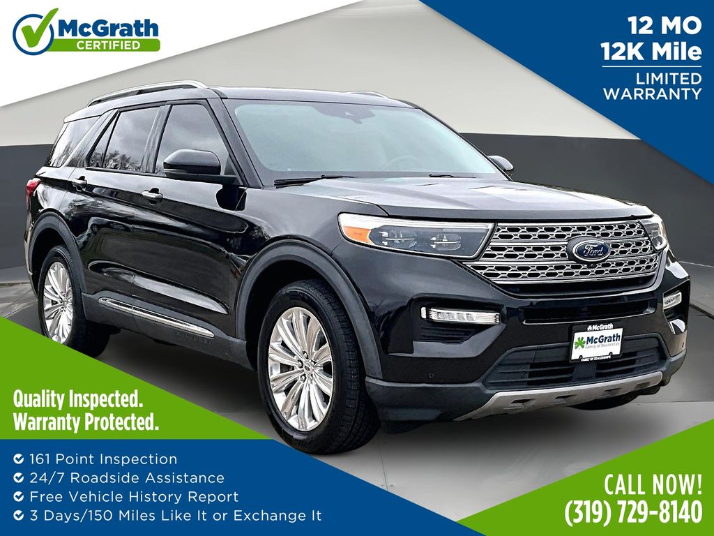 Black Metallic 2021 Ford Explorer Hybrid Limited AWD SUV / Crossover All-Wheel Drive Automatic