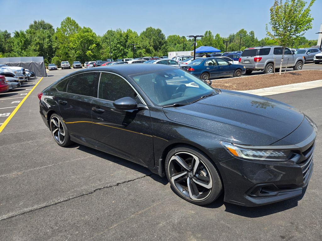 Crystal Black Pearl 2022 Honda Accord Sedan Front-Wheel Drive Continuously Variable Transmission