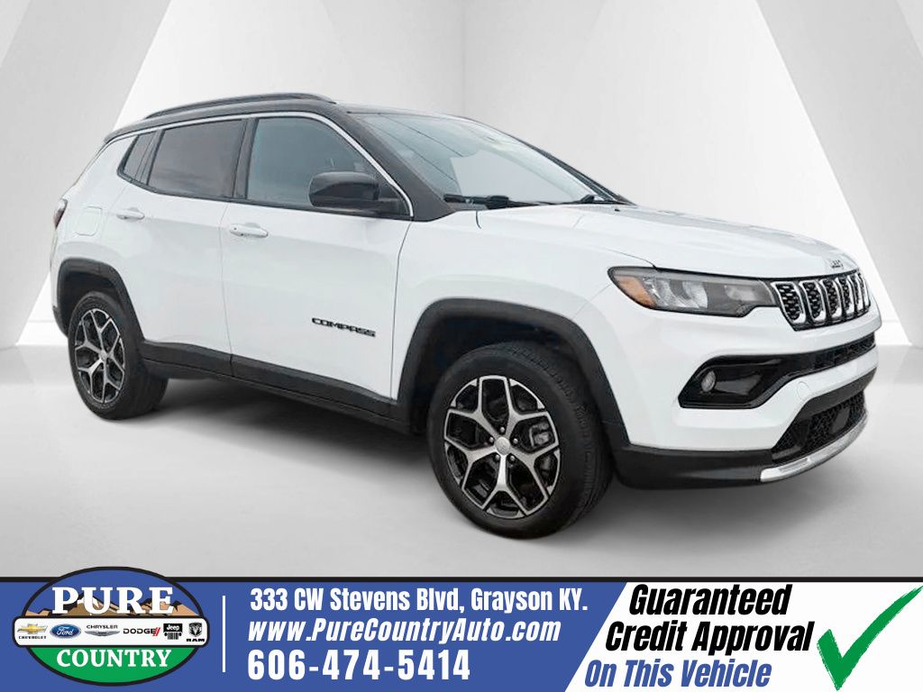Bright White Clearcoat 2024 Jeep Compass SUV / Crossover Four-Wheel Drive 8-Speed Automatic