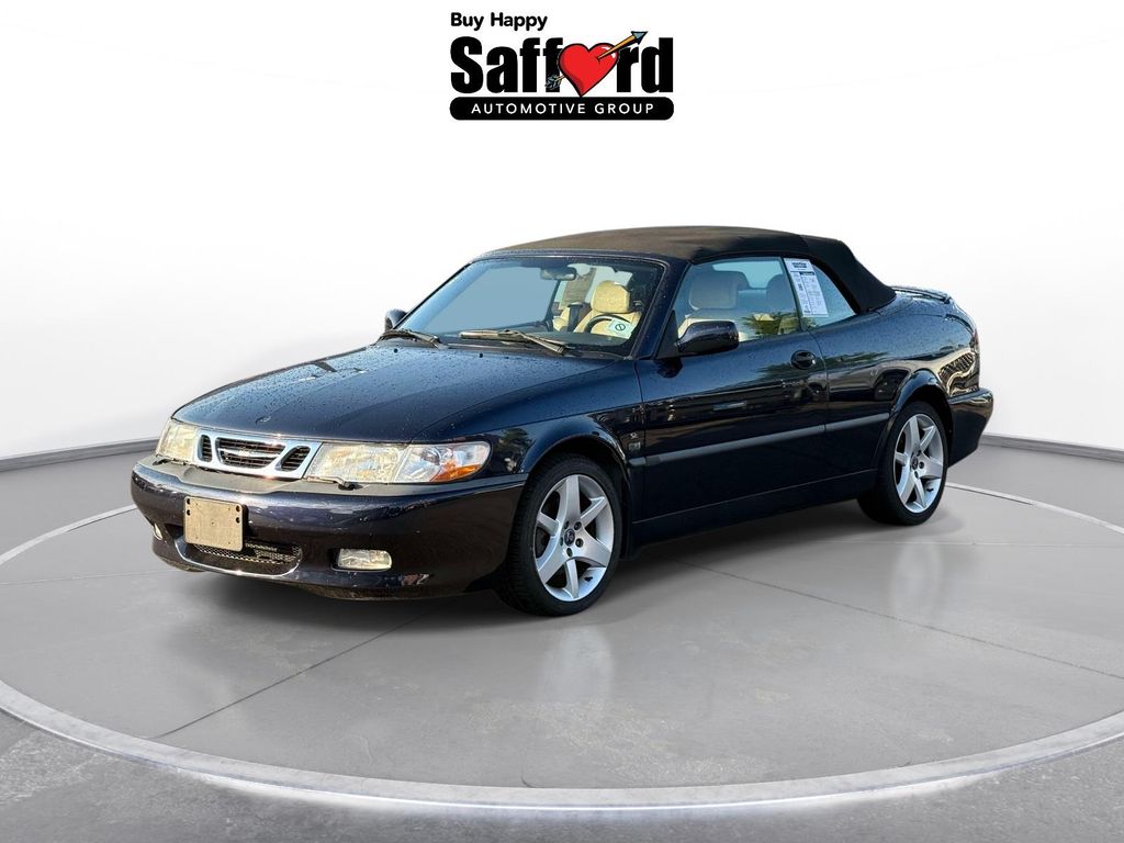 Black 2003 Saab 9-3 SE Convertible Convertible Front-Wheel Drive 4-Speed Automatic