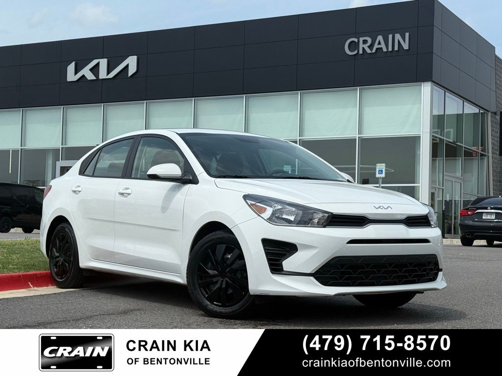 Clear White 2023 Kia Rio LX FWD Sedan Front-Wheel Drive Continuously Variable Transmission