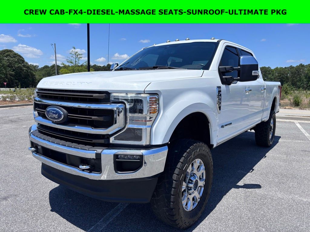 White Metallic 2020 Ford F-250 Super Duty King Ranch Crew Cab 4WD Pickup Truck Four-Wheel Drive 10-Speed Automatic
