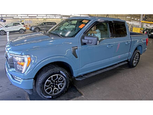 Blue 2023 Ford F-150 XLT SuperCrew 4WD Pickup Truck Four-Wheel Drive Automatic
