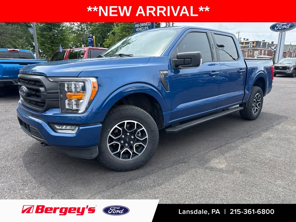Blue Metallic 2023 Ford F-150 Pickup Truck Four-Wheel Drive 10-Speed Automatic