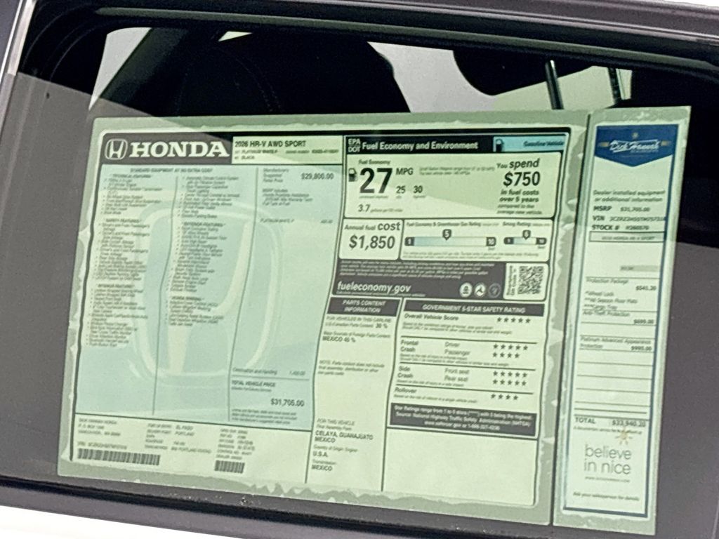 2026 Honda HR-V Sport