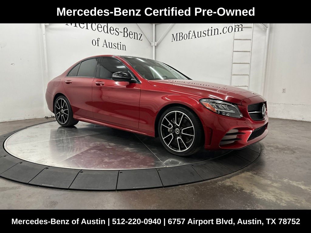 Cardinal Red Metallic 2021 Mercedes-Benz C-Class Sedan Rear-Wheel Drive 9-Speed Automatic
