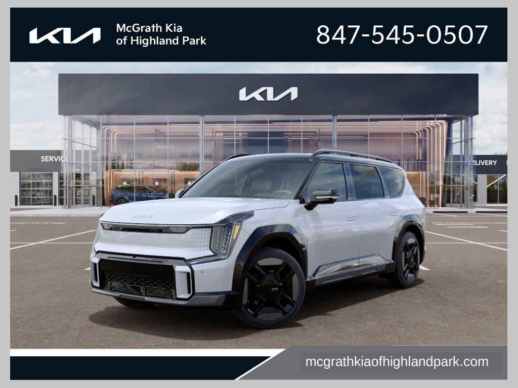 Glacial White/Ebony Black 2026 Kia EV9 SUV / Crossover All-Wheel Drive 1-Speed Automatic