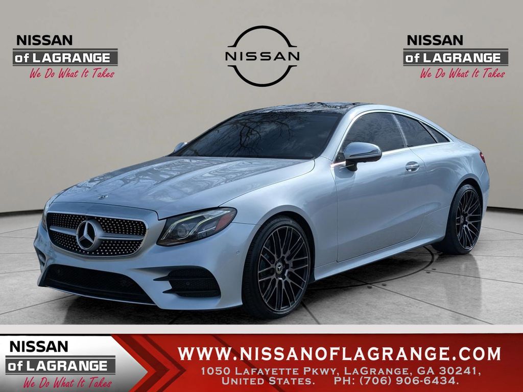 Silver / Beige 2019 Mercedes-Benz E-Class Coupe Rear-Wheel Drive 9-Speed Automatic