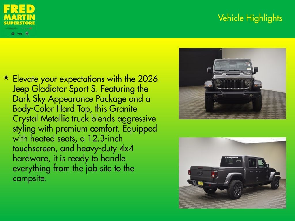 new 2026 Jeep Gladiator car, priced at $43,268