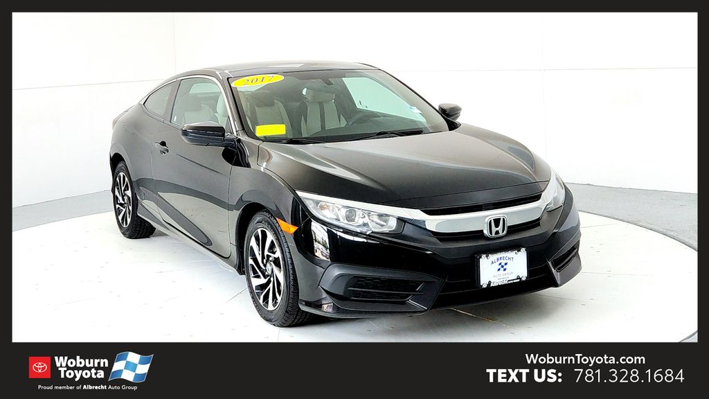 Black 2017 Honda Civic Coupe Coupe Front-Wheel Drive Continuously Variable Transmission