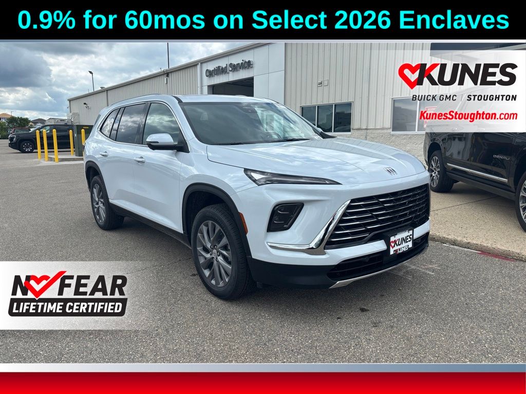 Iridescent White Tricoat 2026 Buick Enclave Preferred AWD SUV / Crossover Four-Wheel Drive 8-Speed Automatic