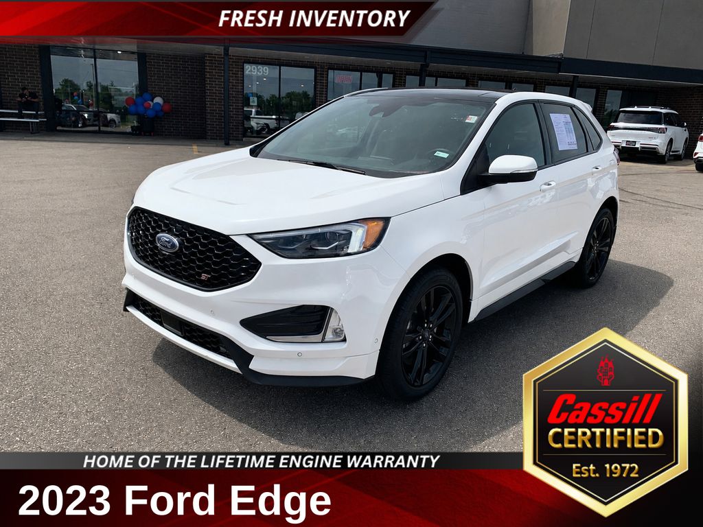 White Metallic 2023 Ford Edge SUV / Crossover All-Wheel Drive 7-Speed Automatic