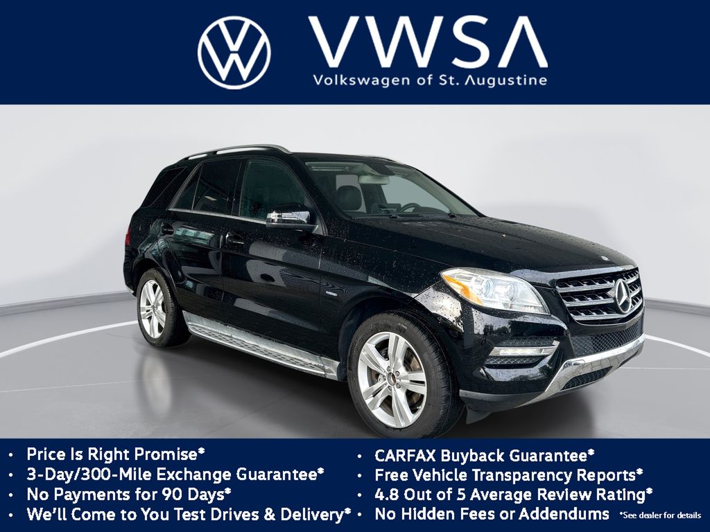 Black 2012 Mercedes-Benz M-Class ML 350 4MATIC SUV / Crossover All-Wheel Drive 7-Speed Automatic