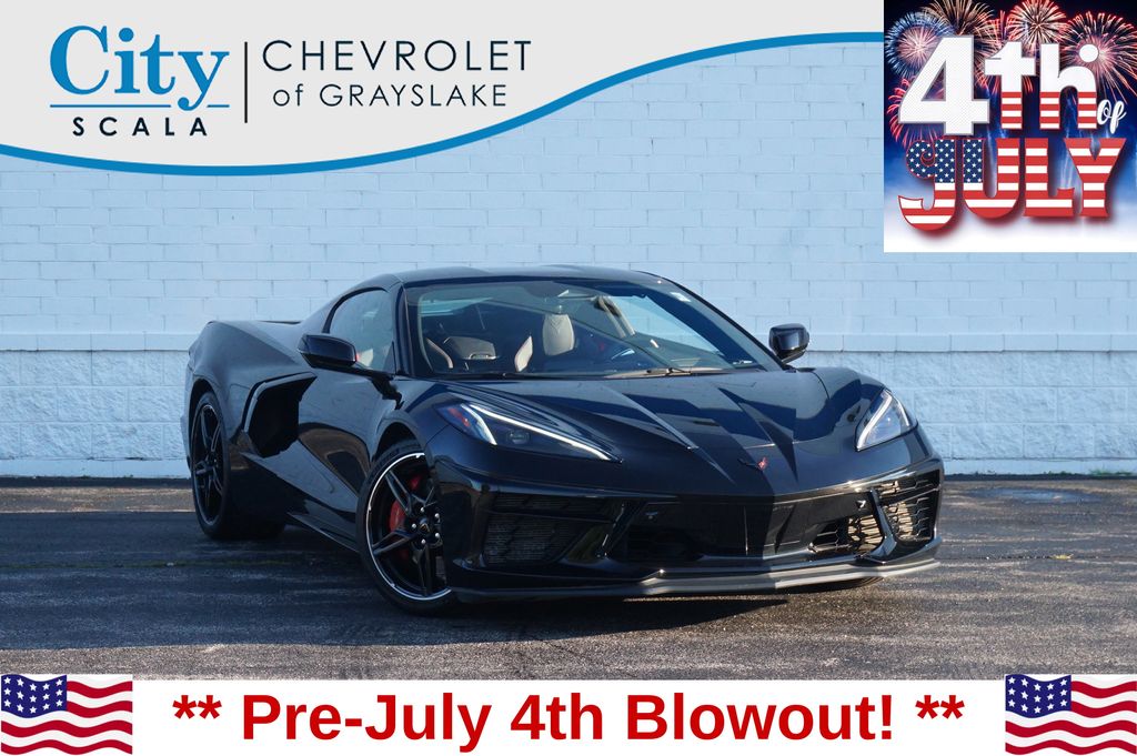Black 2024 Chevrolet Corvette Coupe Rear-Wheel Drive 8-Speed Dual Clutch
