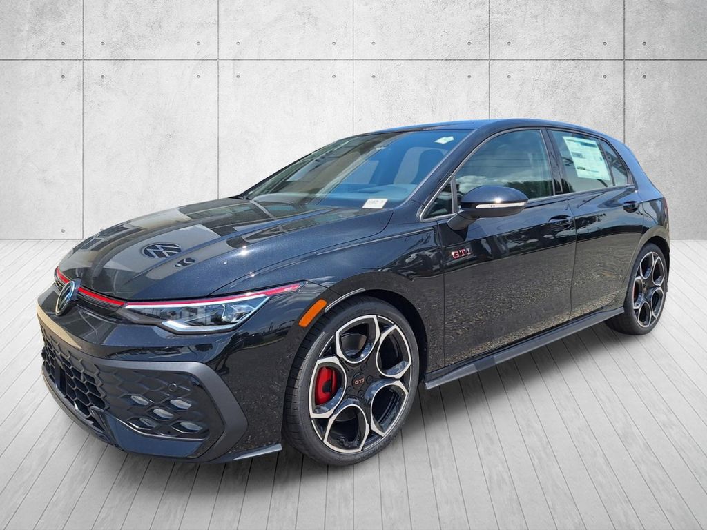 Mythos Black Metallic 2026 Volkswagen Golf GTI Hatchback Front-Wheel Drive 7-Speed Dual Clutch