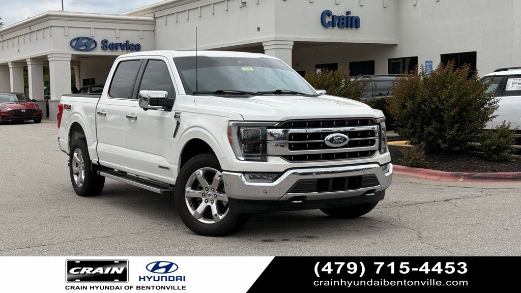 White Metallic 2021 Ford F-150 Pickup Truck Four-Wheel Drive Automatic