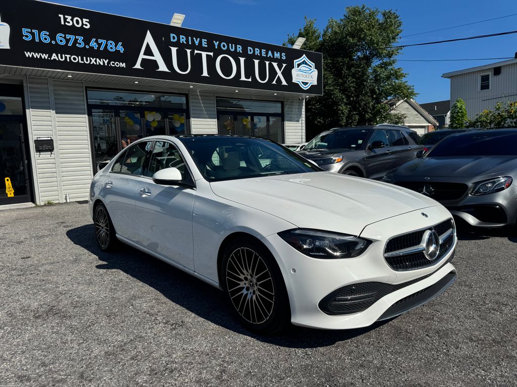 White 2022 Mercedes-Benz C-Class Sedan All-Wheel Drive 9-Speed Automatic