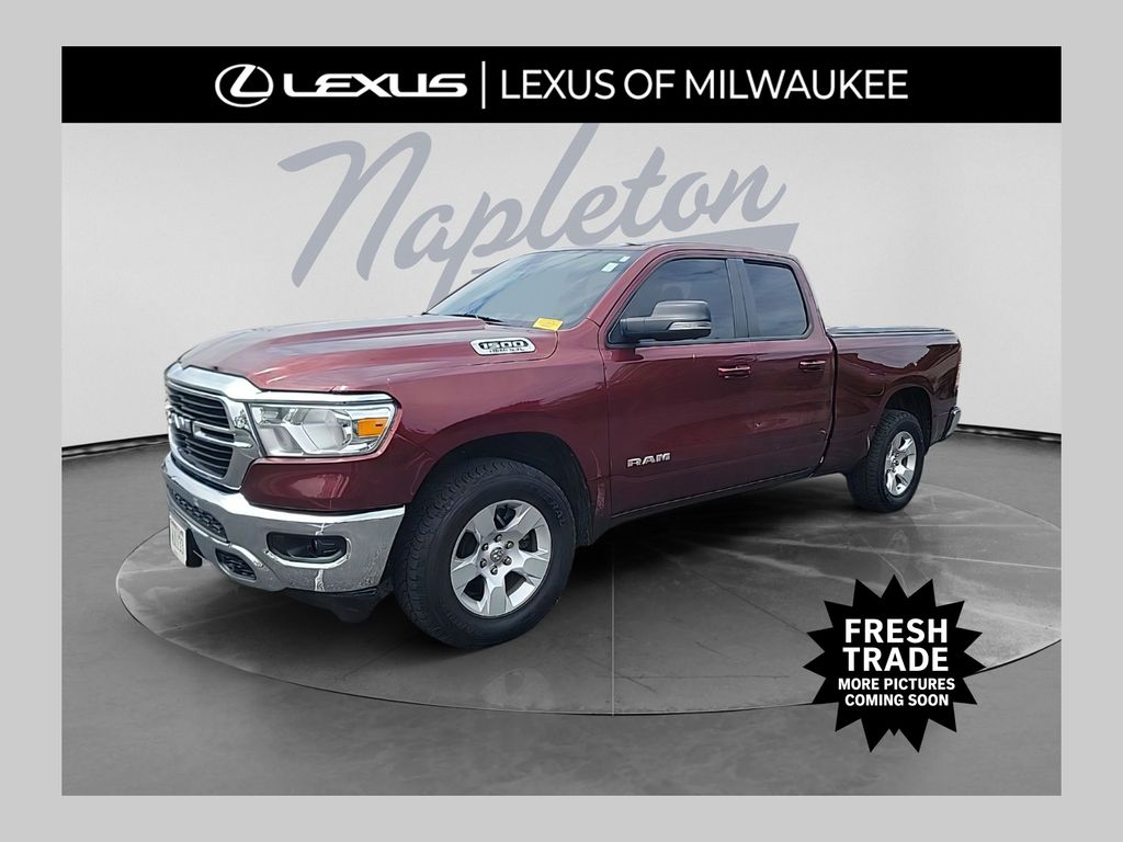 Delmonico Red Pearlcoat 2021 RAM 1500 Big Horn Quad Cab 4WD Pickup Truck Four-Wheel Drive 8-Speed Automatic