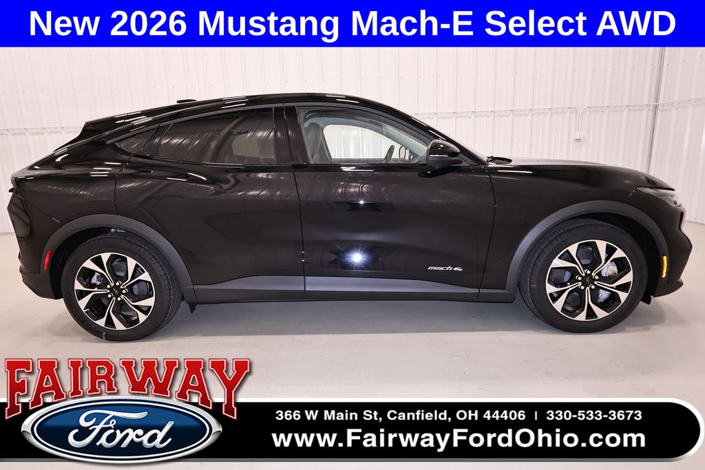 Shadow Black 2026 Ford Mustang Mach-E SUV / Crossover All-Wheel Drive Automatic
