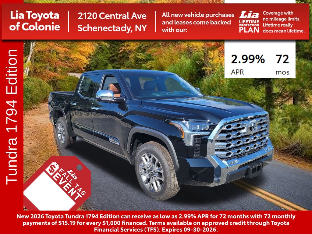 Midnight Black 2026 Toyota Tundra Pickup Truck Four-Wheel Drive Automatic