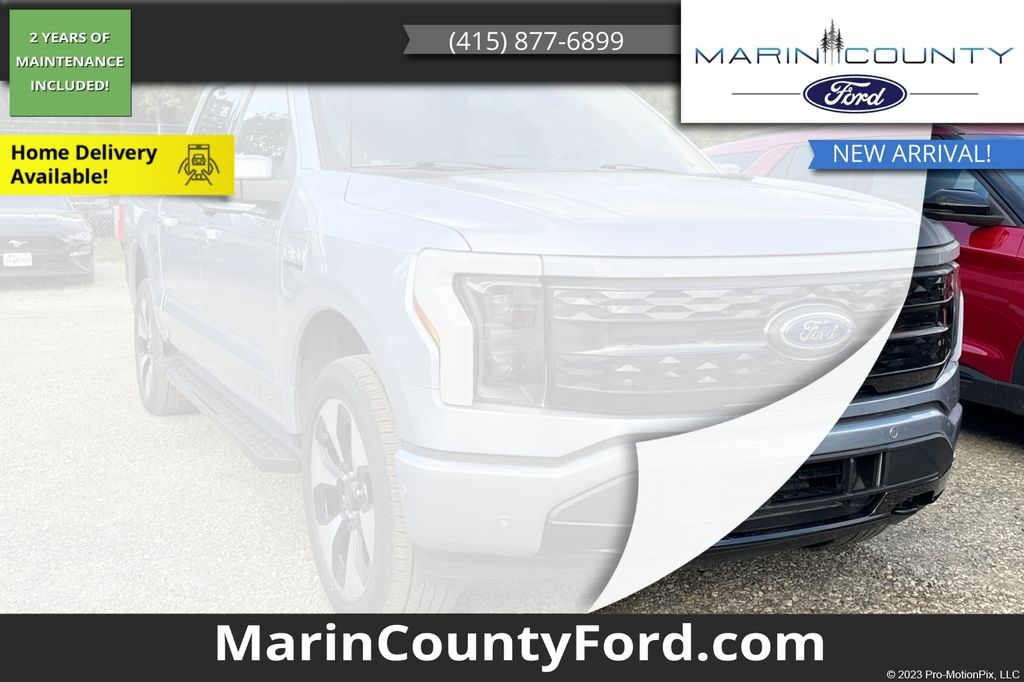 Iced Blue Silver Metallic 2022 Ford F-150 Lightning Platinum SuperCrew AWD Pickup Truck All-Wheel Drive Automatic