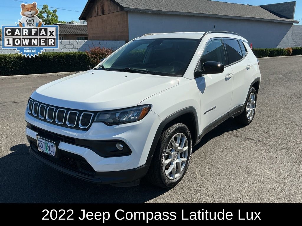 Bright White Clearcoat 2022 Jeep Compass SUV / Crossover Four-Wheel Drive 9-Speed Automatic