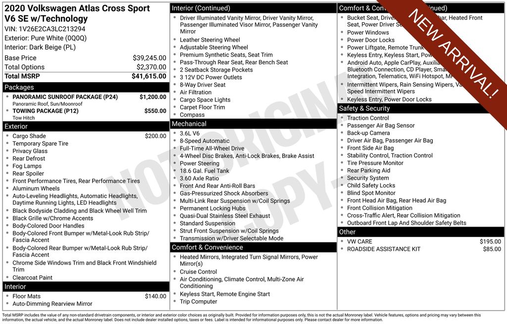 Used 2020 Volkswagen Atlas Cross Sport For Sale in Fort Wayne, IN