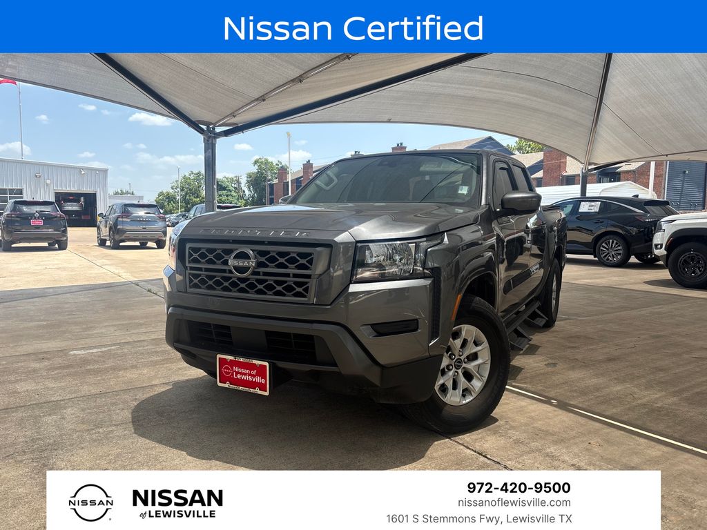 Gray (Gun Metallic) 2024 Nissan Frontier Pickup Truck 4X2 9-Speed Automatic Overdrive