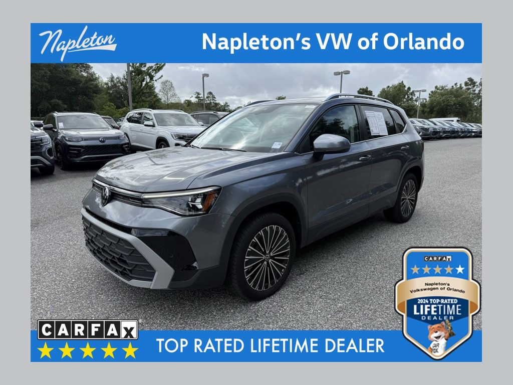 Platinum Gray Metallic 2025 Volkswagen Taos SE FWD SUV / Crossover Front-Wheel Drive 8-Speed Automatic