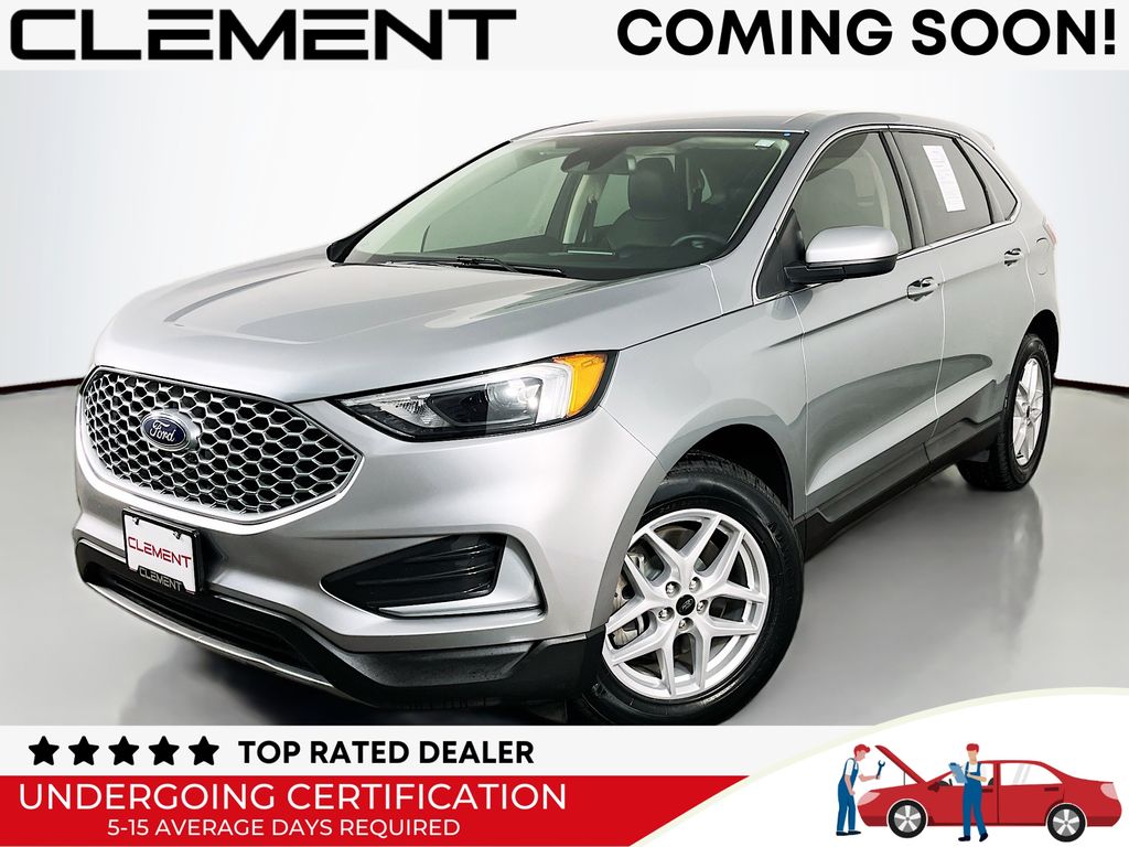 Silver Metallic 2024 Ford Edge SEL AWD SUV / Crossover All-Wheel Drive 8-Speed Automatic
