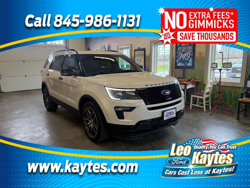 White Platinum Metallic Tri-Coat 2018 Ford Explorer Sport AWD SUV / Crossover All-Wheel Drive 6-Speed Automatic
