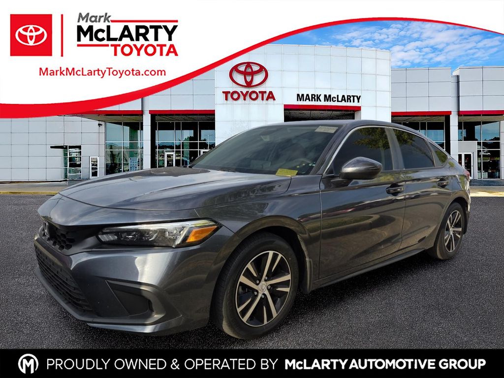 Meteorite Gray Metallic 2023 Honda Civic Hatchback Hatchback Front-Wheel Drive Continuously Variable Transmission