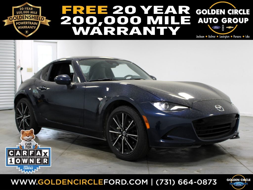 Deep Crystal Blue Mica 2025 Mazda MX-5 Miata RF Grand Touring RWD Convertible Rear-Wheel Drive 6-Speed Automatic