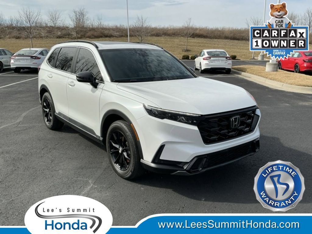 Platinum White Pearl 2025 Honda CR-V Hybrid Sport-L AWD SUV / Crossover All-Wheel Drive Continuously Variable Transmission
