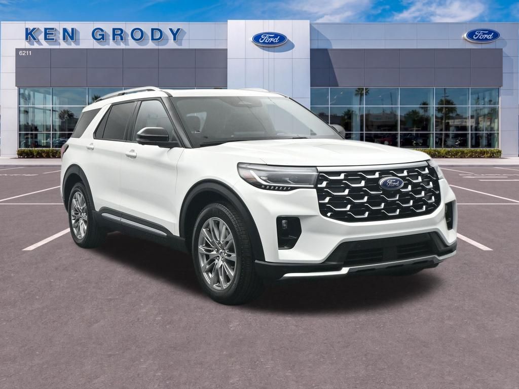 Star White Metallic Tri-Coat 2025 Ford Explorer SUV / Crossover Rear-Wheel Drive Automatic