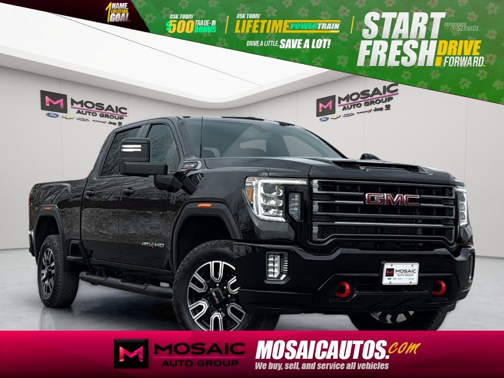 Onyx Black 2023 GMC Sierra 3500HD AT4 Crew Cab 4WD Pickup Truck Four-Wheel Drive 6-Speed Automatic
