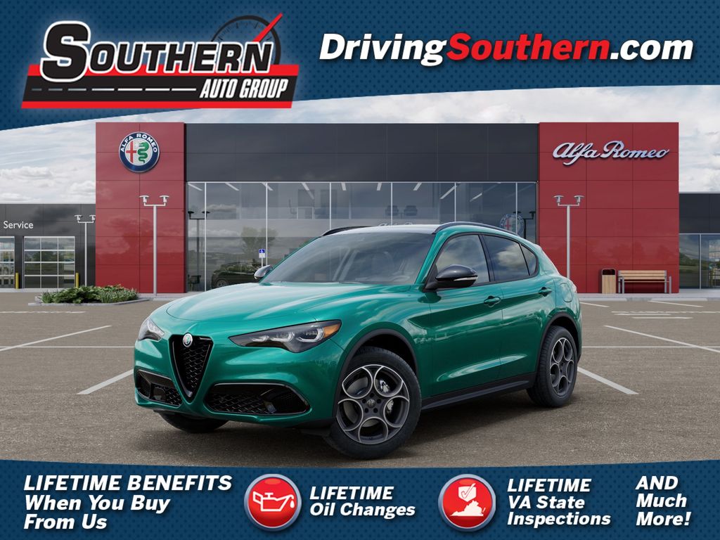Green (Verde Fangio Metallic) 2025 Alfa Romeo Stelvio SUV / Crossover All-Wheel Drive 8-Speed Automatic