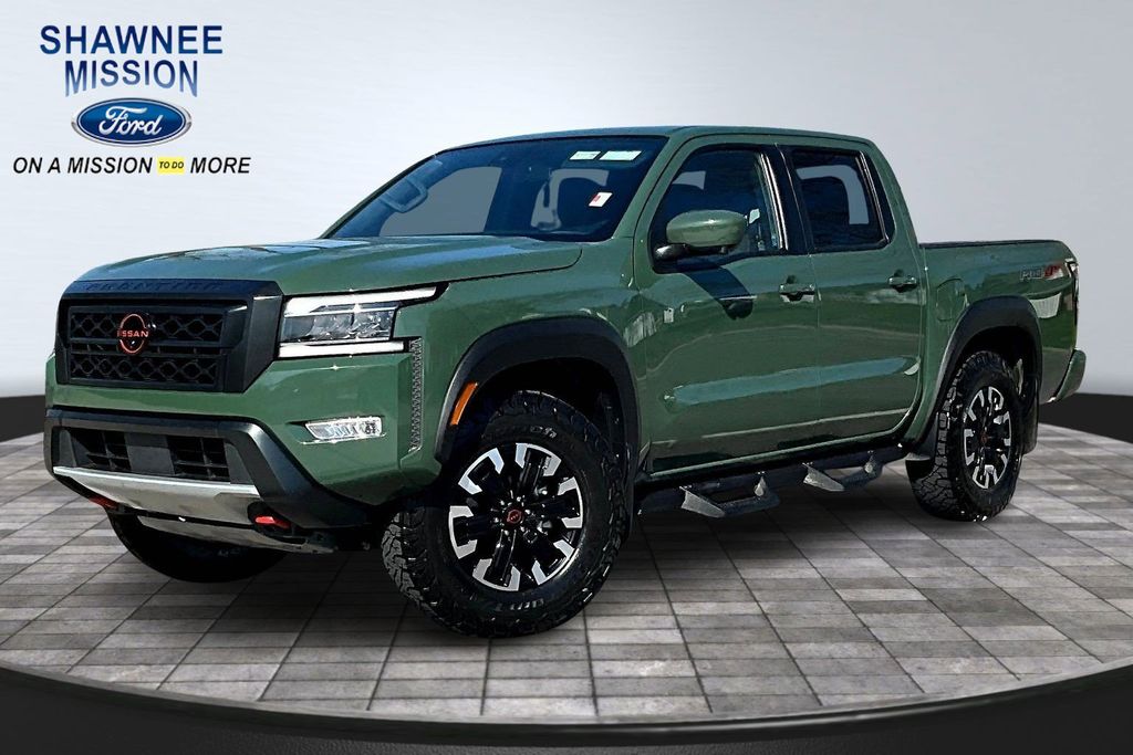Tactical Green Metallic 2023 Nissan Frontier PRO-4X Crew Cab 4WD Pickup Truck Four-Wheel Drive 9-Speed Automatic