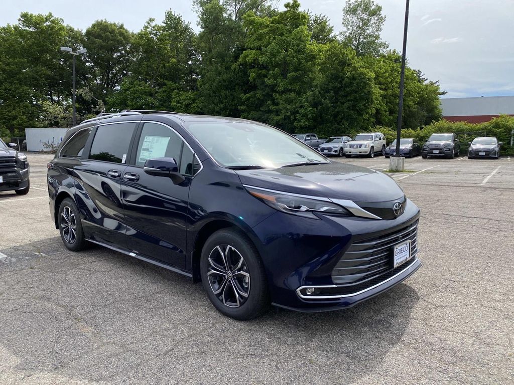 Blue 2026 Toyota Sienna Minivan All-Wheel Drive Continuously Variable Transmission