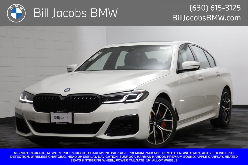 Alpine White 2023 BMW 5 Series Sedan All-Wheel Drive Automatic