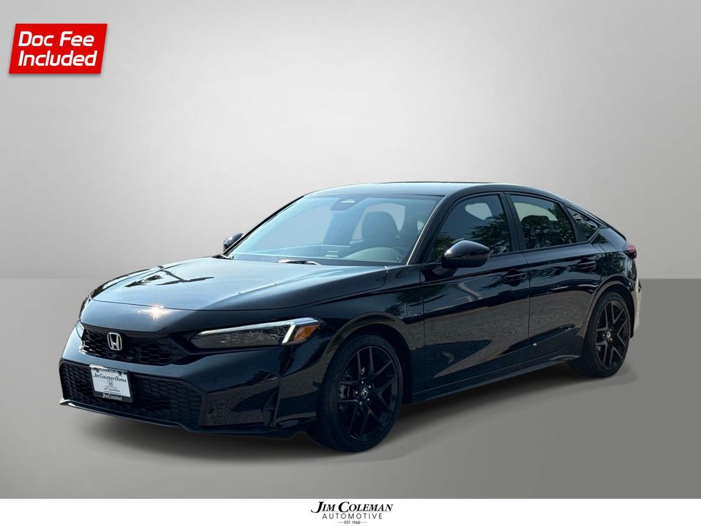 Black 2026 Honda Civic Hatchback Hatchback Front-Wheel Drive Continuously Variable Transmission