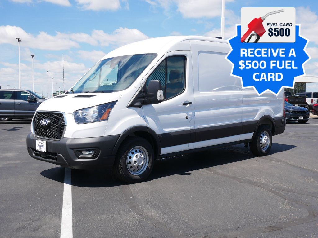 Oxford White 2026 Ford Transit Cargo 250 Medium Roof LB AWD Van All-Wheel Drive Automatic
