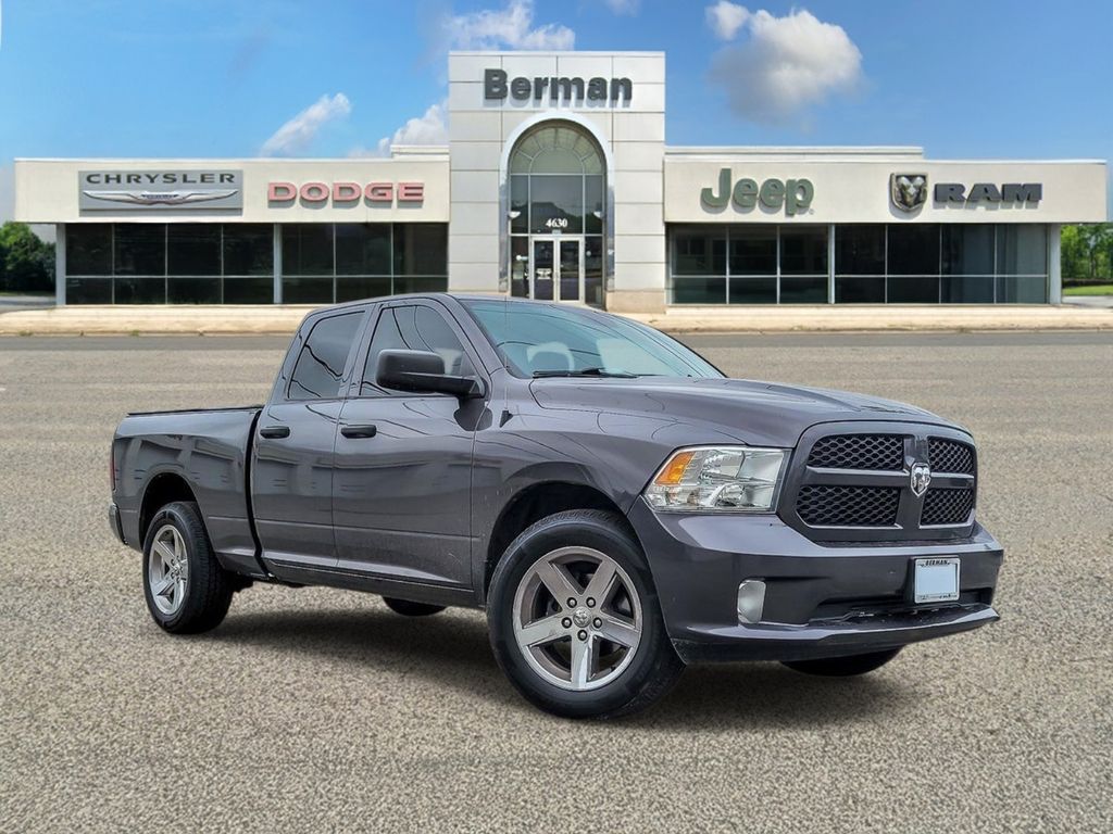 Gray (Granite Crystal Metallic Clearcoat) 2014 RAM 1500 Express Quad Cab 4WD Pickup Truck Four-Wheel Drive 8-Speed Automatic