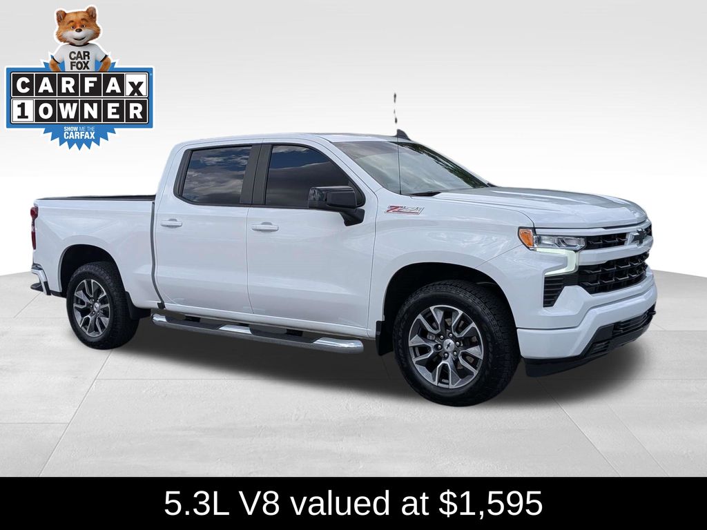 Summit White 2025 Chevrolet Silverado 1500 Pickup Truck Four-Wheel Drive Automatic