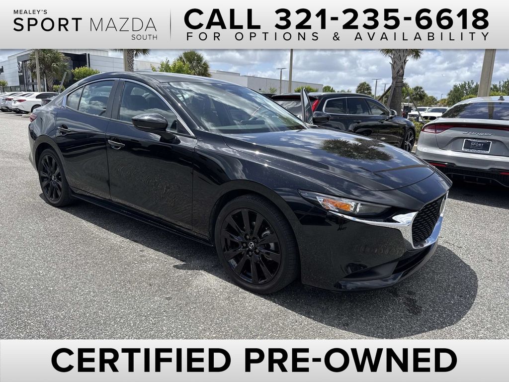 Jet Black Mica 2024 Mazda MAZDA3 2.5 S Select Sport FWD Sedan Front-Wheel Drive 6-Speed Automatic