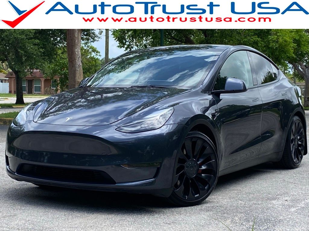 Deep Blue Metallic 2022 Tesla Model Y Performance AWD SUV / Crossover All-Wheel Drive 1-Speed Automatic