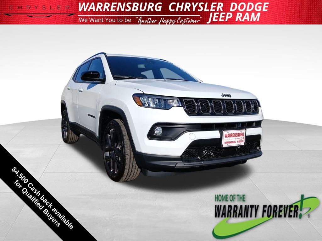 Bright White Clearcoat 2026 Jeep Compass Latitude 4WD SUV / Crossover Four-Wheel Drive 8-Speed Automatic