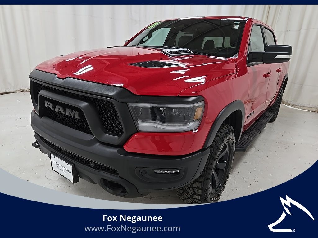 Flame Red Clearcoat 2021 RAM 1500 Rebel Crew Cab 4WD Pickup Truck Four-Wheel Drive 8-Speed Automatic