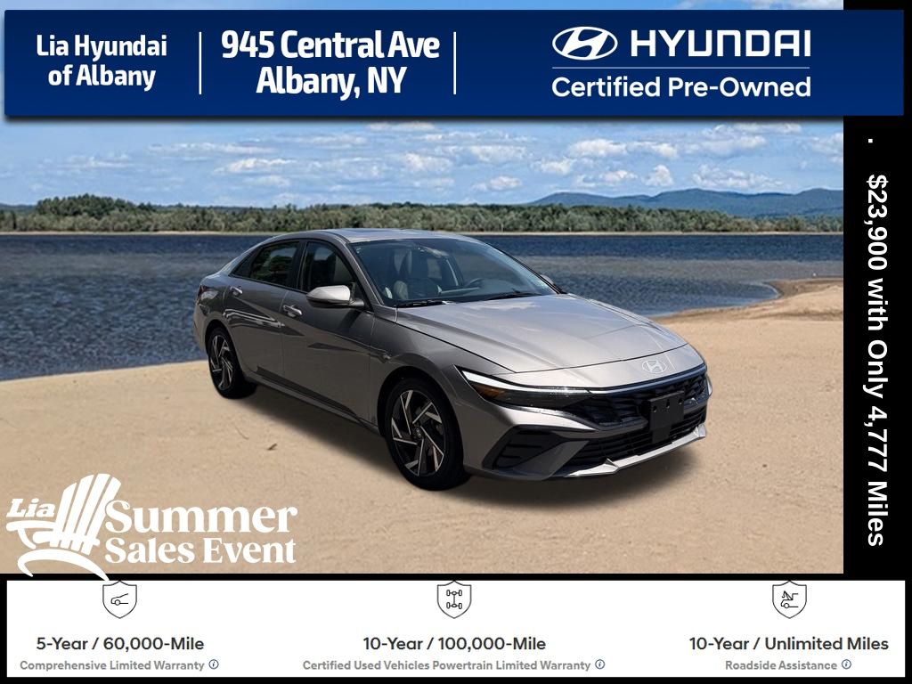 Fluid Metal 2025 Hyundai Elantra Sedan Front-Wheel Drive Continuously Variable Transmission