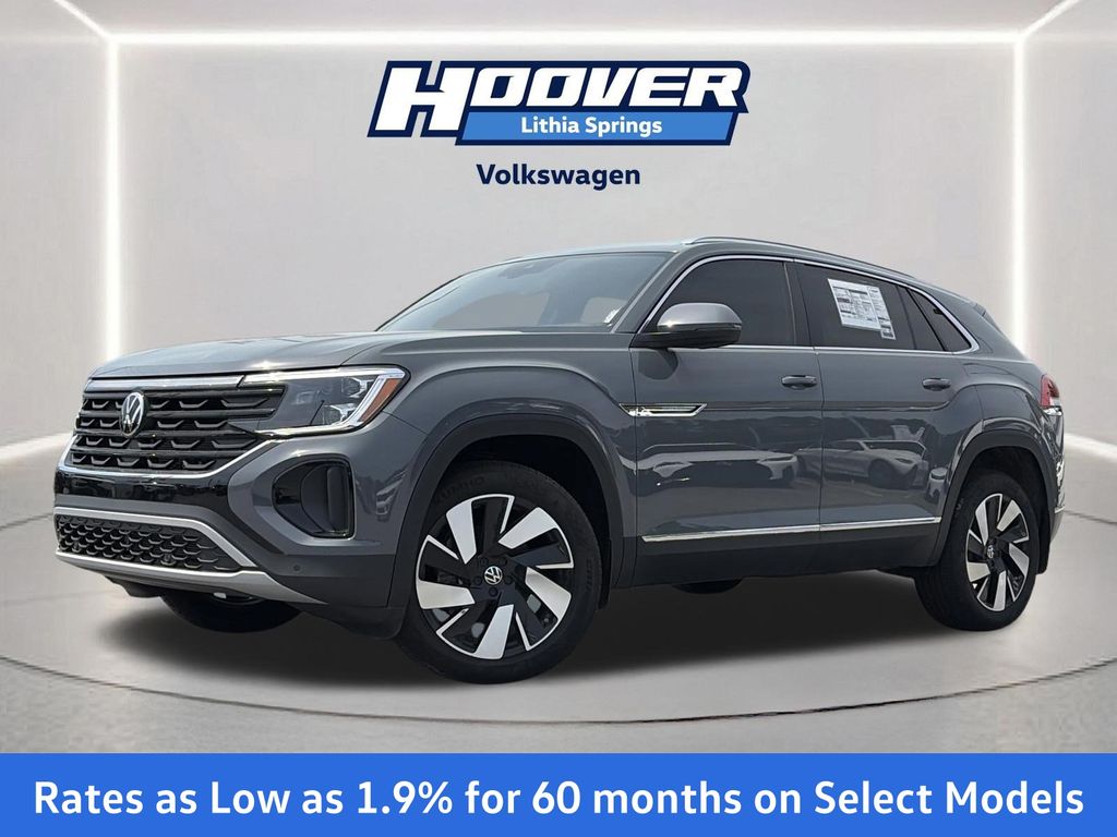 Pure Gray 2025 Volkswagen Atlas Cross Sport SUV / Crossover All-Wheel Drive 8-Speed Automatic